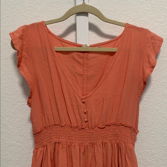 Roxy Orange Cap Sleeves Mini Dress - Picture 2 of 8